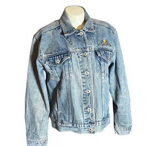 Disney Winnie The Pooh Vintage Denim Trucker Embroidered Jean Jacket